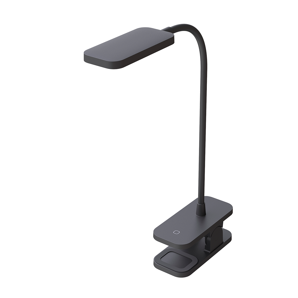LAMPARA PINZA 5W LED NEGRA C/BATERIA RECARGABLE
